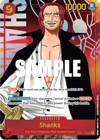 Shanks (OP01-120) (Alternative Art) — Romance Dawn (OP01)