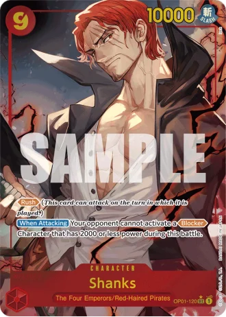 Shanks (OP01-120) (Alternative Art) — One Piece The Best (PRB01)