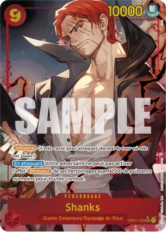 Shanks (OP01-120) (Manga Rare + Reprint) — ONE PIECE CARD THE BEST (PRB01)