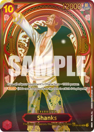 Shanks (OP09-004) (Alternative Art) (Gold) — Carrying on His Will (OP13)