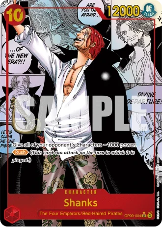 Shanks (OP09-004) (Manga Rare) — Emperors in the New World (OP09)