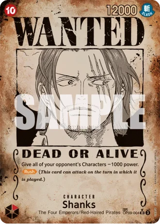 Shanks (OP09-004) (Wanted Poster) — Emperors in the New World (OP09)