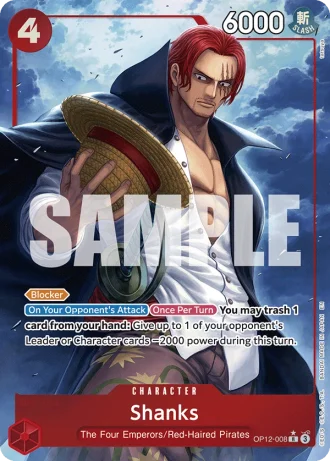 Shanks (OP12-008) (Alternative Art) — Legacy of the Master (OP12)