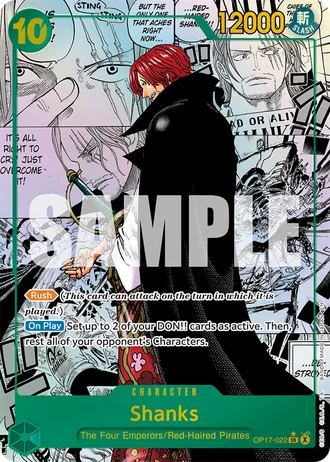Shanks (OP17-022) (Alternative Art 2) — The World's Strongest Warriors (OP17)