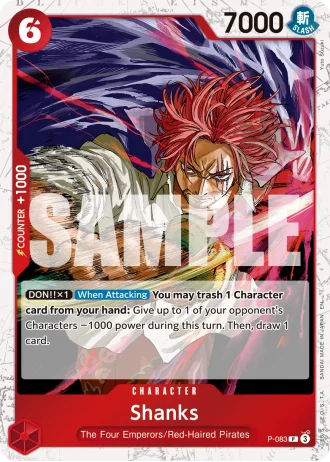 Shanks (P-083) (Pirate Foil) — One Piece Card The Best Vol.2(PRB02)