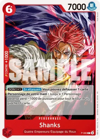 Shanks (P-083) (Reprint) — ONE PIECE CARD THE BEST vol.2 (PRB02)