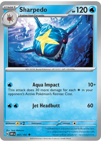 Sharpedo #047 — Obsidian Flames