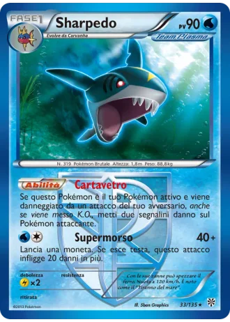 Sharpedo #33/135 — Uragano Plasma