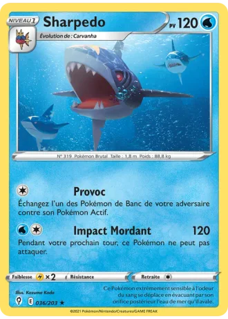 Sharpedo #36/203 — Évolution Céleste