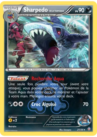 Sharpedo de la Team Aqua #21 — Double Danger