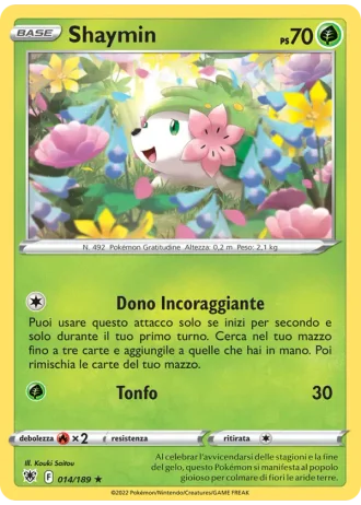 Shaymin #014/189 — Lucentezza Siderale