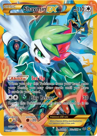 Shaymin EX #77a/108 — Yellow A Alternate