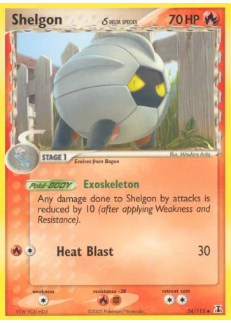 Shelgon #54/113 — EX Specie Delta