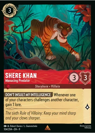 Shere Khan - Menacing Predator #104/204 — Fabled
