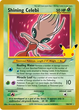 Shining Celebi #106/105 — Classic Collection (30th Celebration)