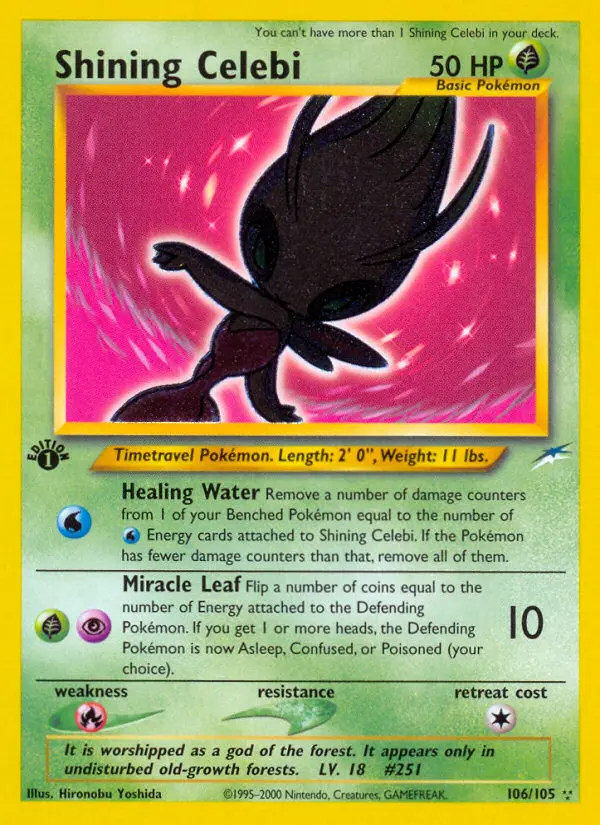 Shining Celebi (1st Edition) #106 — Neo Destiny (1st Edition)