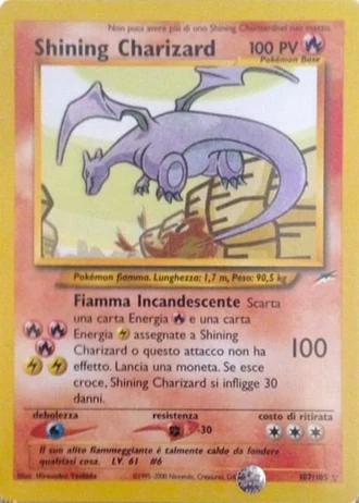 Shining Charizard #107/105 — Neo Destiny