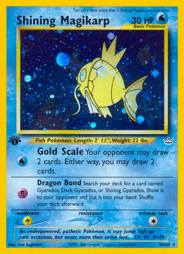 Shining Magikarp (1st Edition) #66 — Neo Revelation (1st Edition)