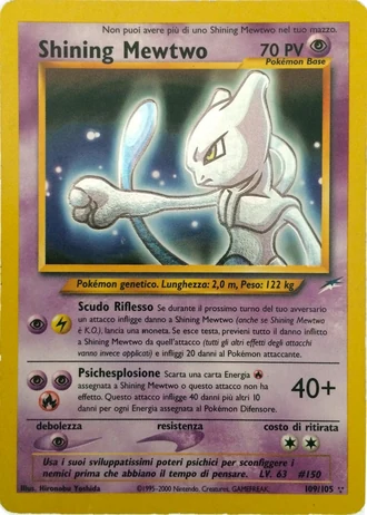 Shining Mewtwo (1ª Edizione) #109/105 — Neo Destiny (1ª Edizione)