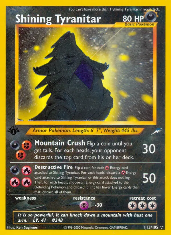 Shining Tyranitar #113 — Neo Destiny