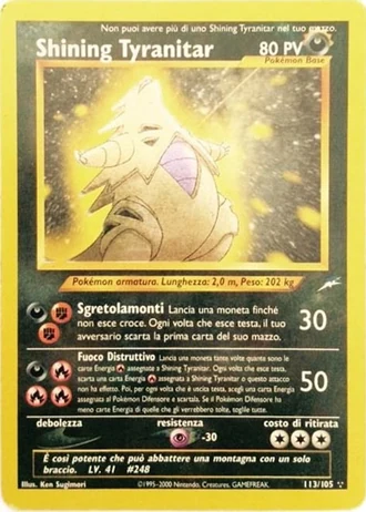 Shining Tyranitar #113/105 — Neo Destiny