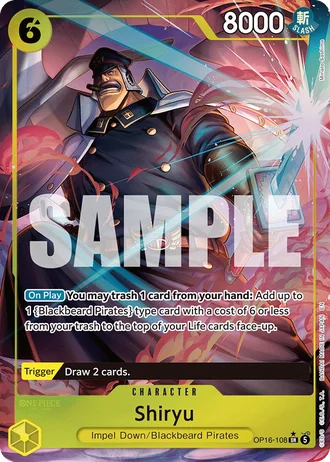 Shiryu (OP16-108) (Alternative Art) — The Time of Battle (OP16)