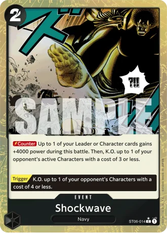 Shockwave (ST06-014) (Textured Foil) — One Piece The Best (PRB01)