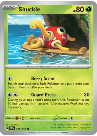 Shuckle #005/197 — Obsidian Flames