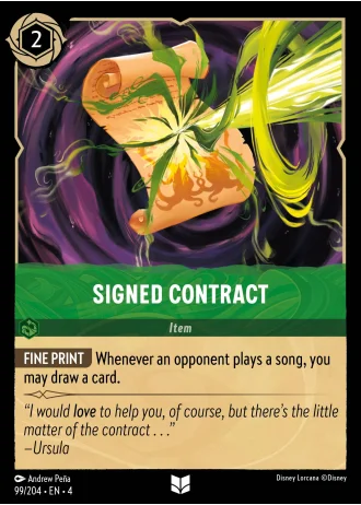 Signed Contract #99/204 — Ursula's Return