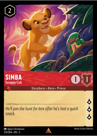 Simba - Scrappy Cub #123/204 — Into the Inklands