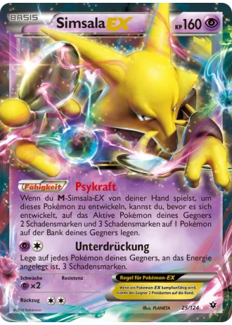 Simsala EX #25/124 — Schicksalsschmiede
