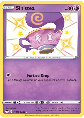 Sinistea SV052/122 — Shiny Vault (Shining Fates)
