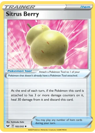 Sitrus Berry #182/202 — Sword & Shield