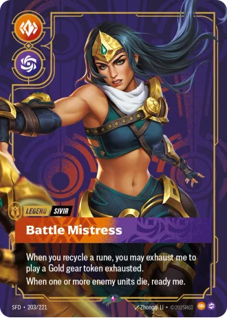 Sivir, Battle Mistress #203/221 — Spiritforged