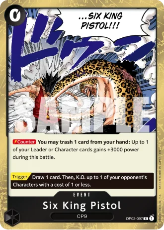 Six King Pistol (OP03-097) (Reprint) — One Piece Card The Best Vol.2(PRB02)