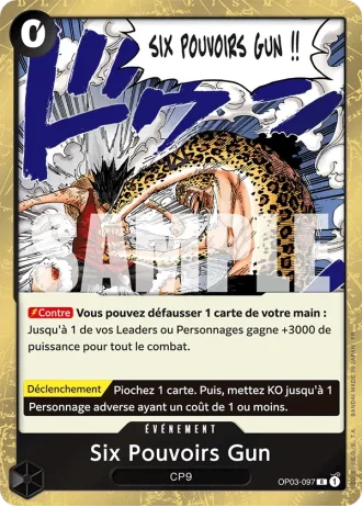 Six Pouvoirs Gun (OP03-097) (Reprint) — ONE PIECE CARD THE BEST vol.2 (PRB02)