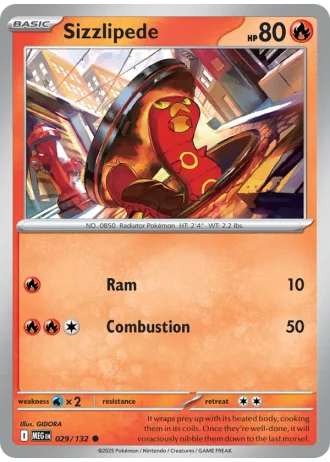 Sizzlipede #029/132 — Mega Evolution