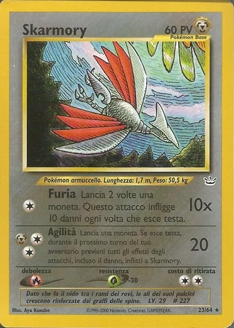 Skarmory (1ª Edizione) #23/64 — Neo Revelation (1ª Edizione)