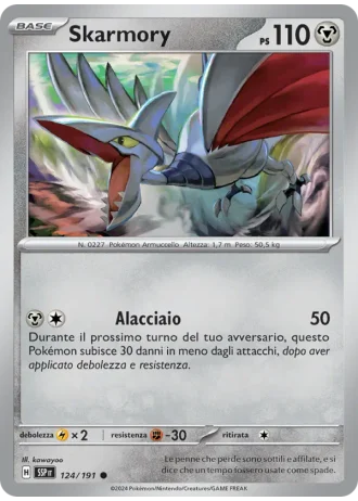 Skarmory #124/191 — Scintille Folgoranti