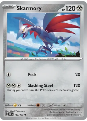 Skarmory #142/197 — Obsidian Flames