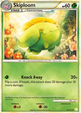 Skiploom #51/123 — HeartGold SoulSilver