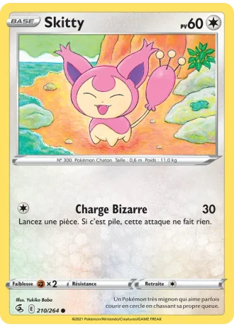 Skitty #210 — Poing de Fusion