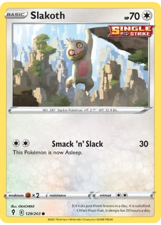 Slakoth #129/203 — Evolving Skies