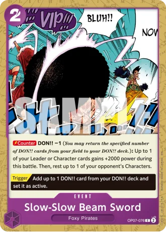 Slow-Slow Beam Sword (OP07-076) (Reprint) — One Piece Card The Best Vol.2(PRB02)
