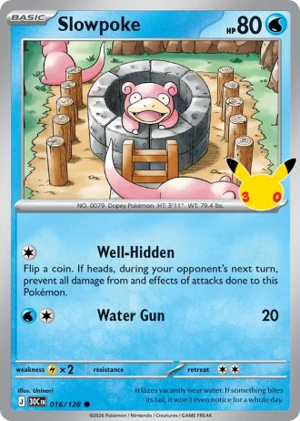 Slowpoke #016/128 — 30th Celebration