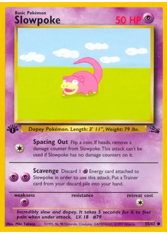 Slowpoke (1st Edition) #55/62 — Fossil (1st Edition)