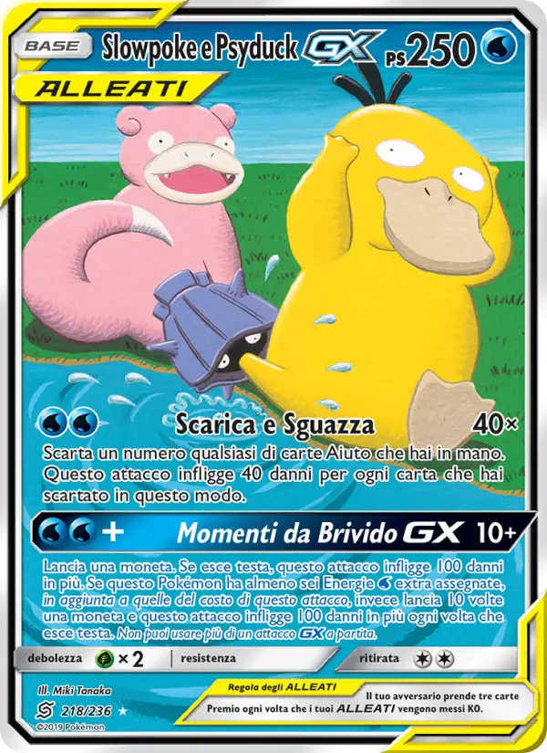 Slowpoke e Psyduck GX #218 — Sintonia Mentale