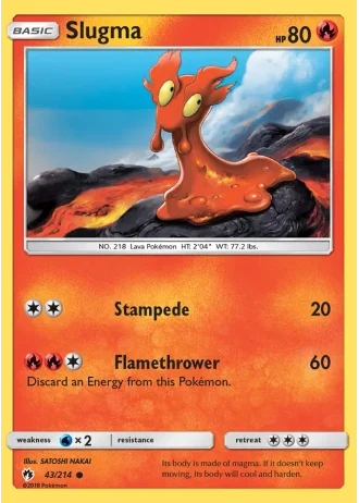 Slugma #43/214 — Lost Thunder
