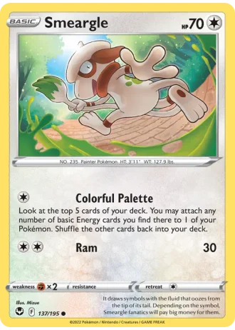 Smeargle #137/195 — Silver Tempest