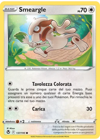 Smeargle #137/195 — Tempesta Argentata